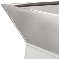 Vasi da giardino a colonna , 2 pz con ciotola, 40x40x100 cm, in acciaio inox. 873861