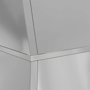 Vaso a Pilastro-Fioriera da Esterno-Contenitore per Piante Argento 40 x 40 x 100 cm 407228