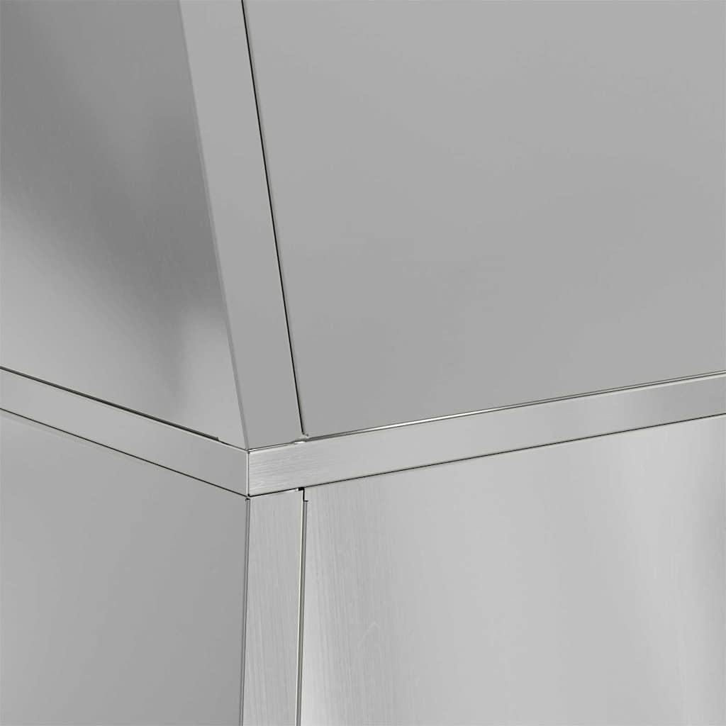 Vaso a Pilastro Argento 40 x 40 x 100 cm Acciaio 873862