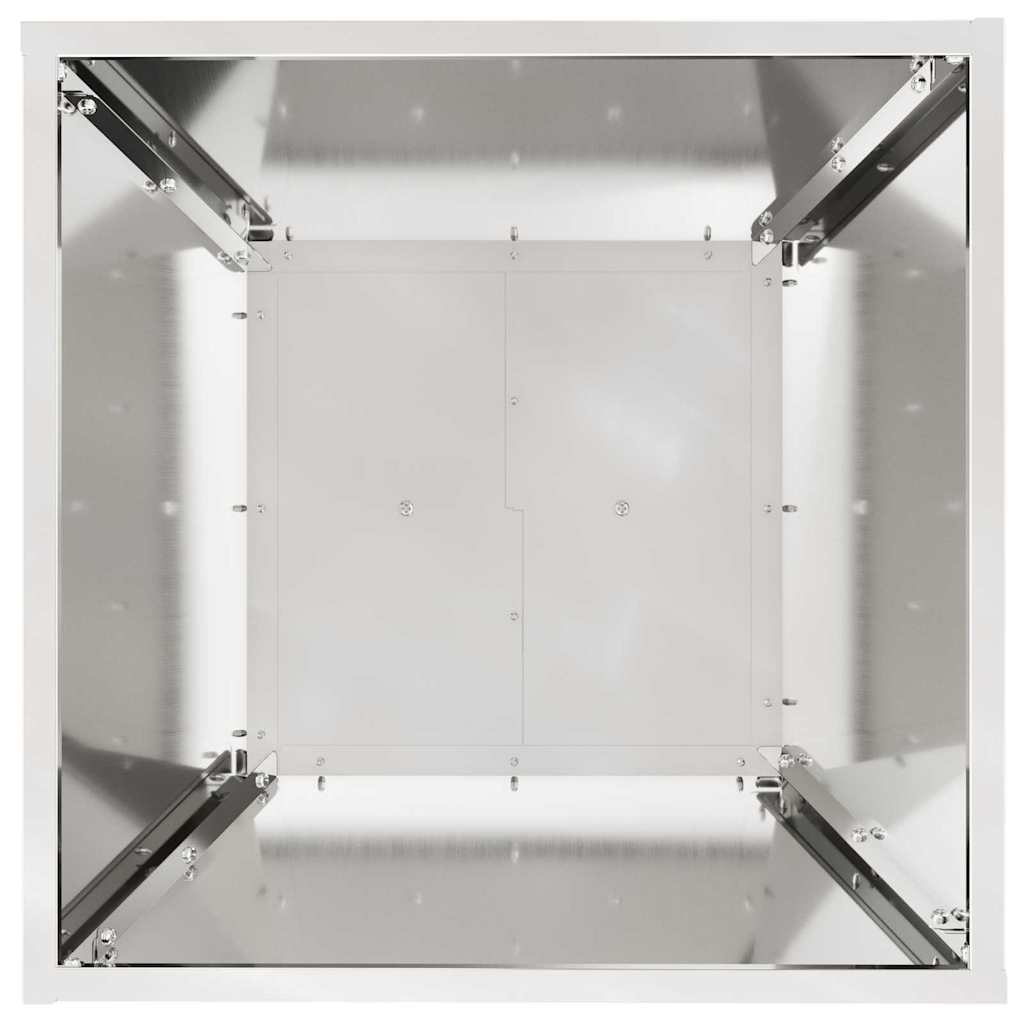 Vaso a Pilastro Argento 40 x 40 x 100 cm Acciaio 873862