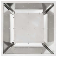 Vasi da giardino in pilastri , 2 pezzi con ciotola, 40x40x100 cm, in acciaio galvanizzato. 873863