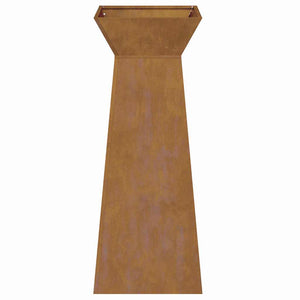 Vaso da giardino  con ciotola 40x40x100 cm in acciaio corten 873864