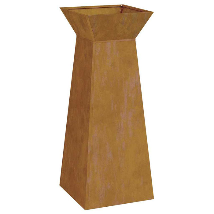 Vasi da Giardino a Colonna 2 pz con Ciotola 40x40x100 cm in Acciaio Corten 873865