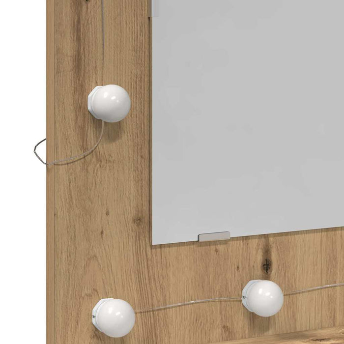 Mobiletto per specchio rovere artigianale 62 x 31.5 x 62 cm 873881