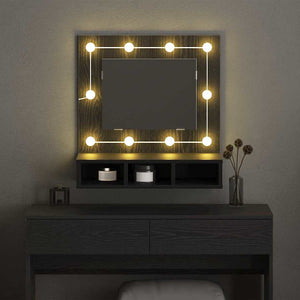 Mobiletto per specchio Rovere nero 62 x 31.5 x 62 cm 873882