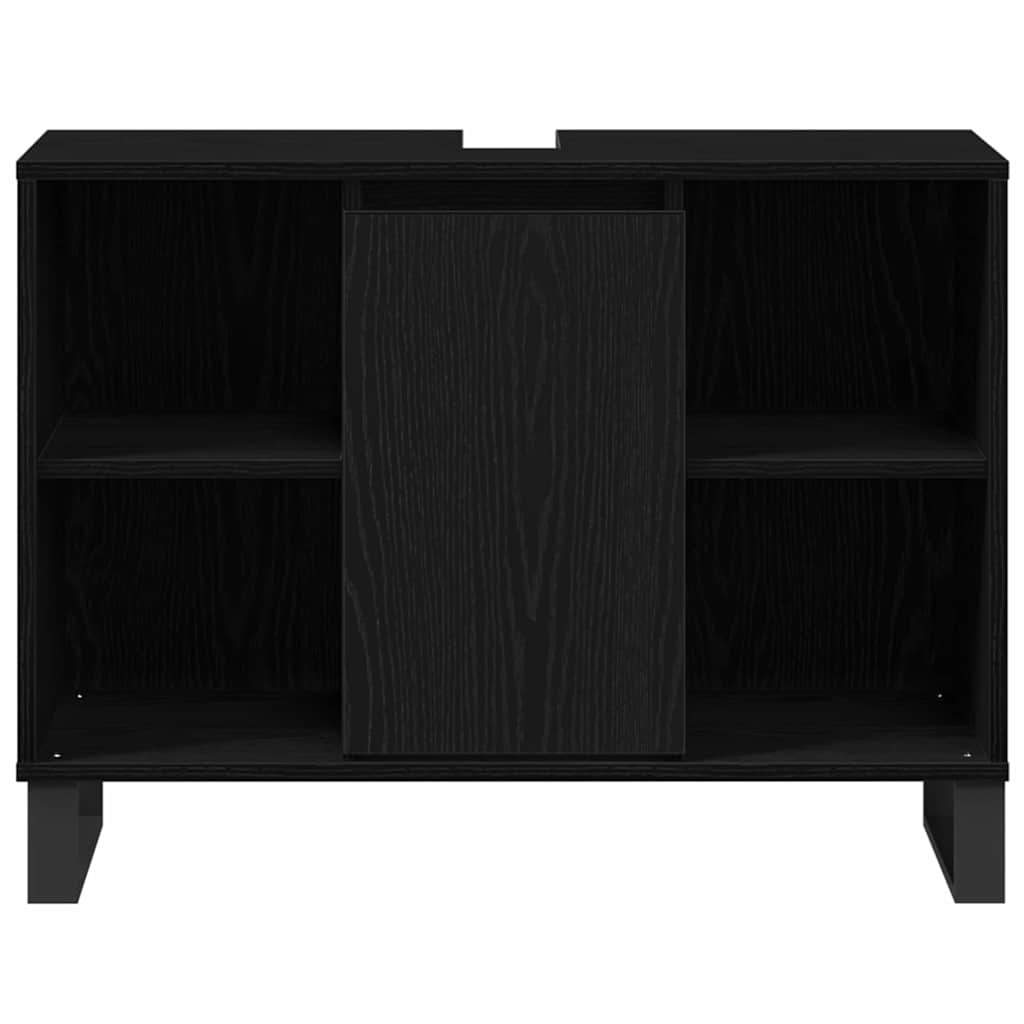 Unità Vanità Rovere Nero Rovere Nero MDF Medio Mobile Bagno 873900