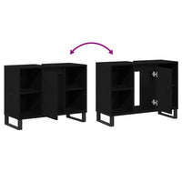 Unità Vanità Rovere Nero Rovere Nero MDF Medio Mobile Bagno 873900