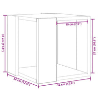 Tavolino da salotto rovere artigianale 32 x 32 x 30 cm 873911