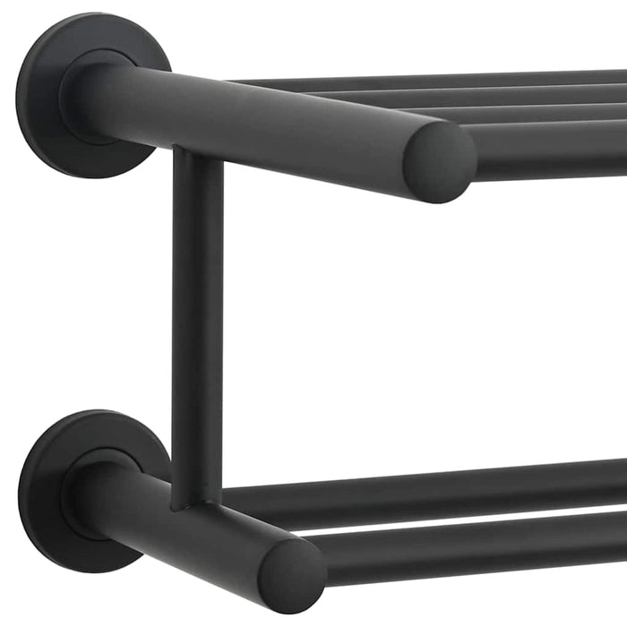 Porta asciugamani Nero 61 x 23 x 17 cm Acciaio inossidabile 42008356