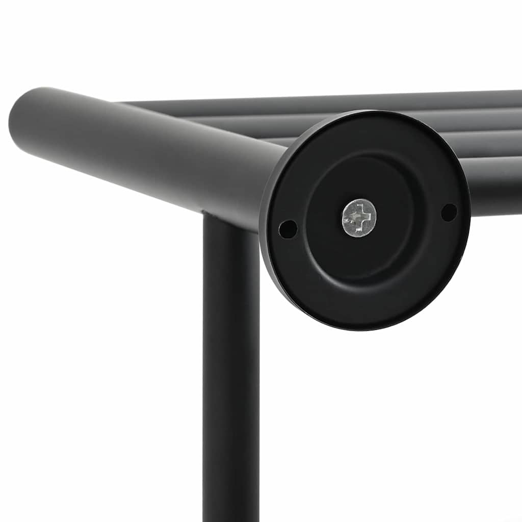 Porta asciugamani Nero 61 x 23 x 17 cm Acciaio inossidabile 42008356