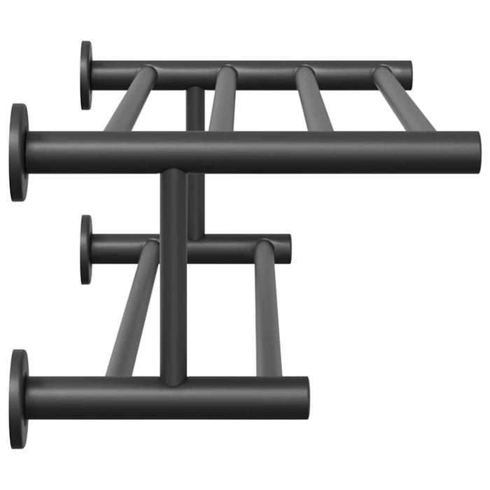 vidaXL Porta asciugamani Nero 61 x 23 x 17 cm Acciaio inossidabile