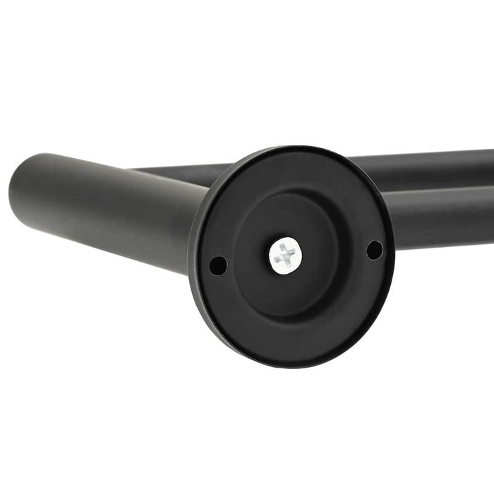 vidaXL Porta asciugamani Nero 61 x 14.5 x 5 cm Acciaio inossidabile