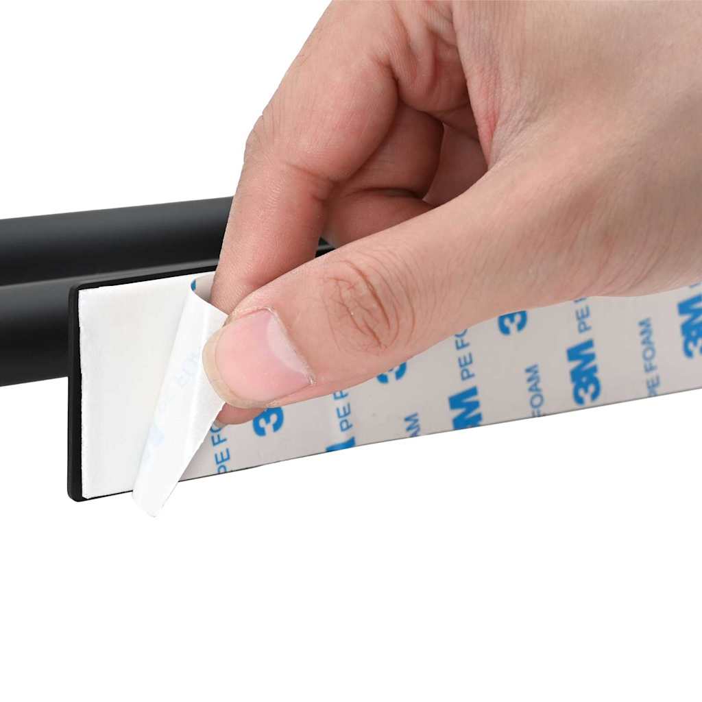 vidaXL Porta asciugamani Nero 40 x 9 x 4 cm Acciaio inossidabile