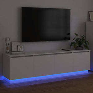 Mobile TV con LED Bianco 180 x 38 x 49 cm Legno multistrato 3376144