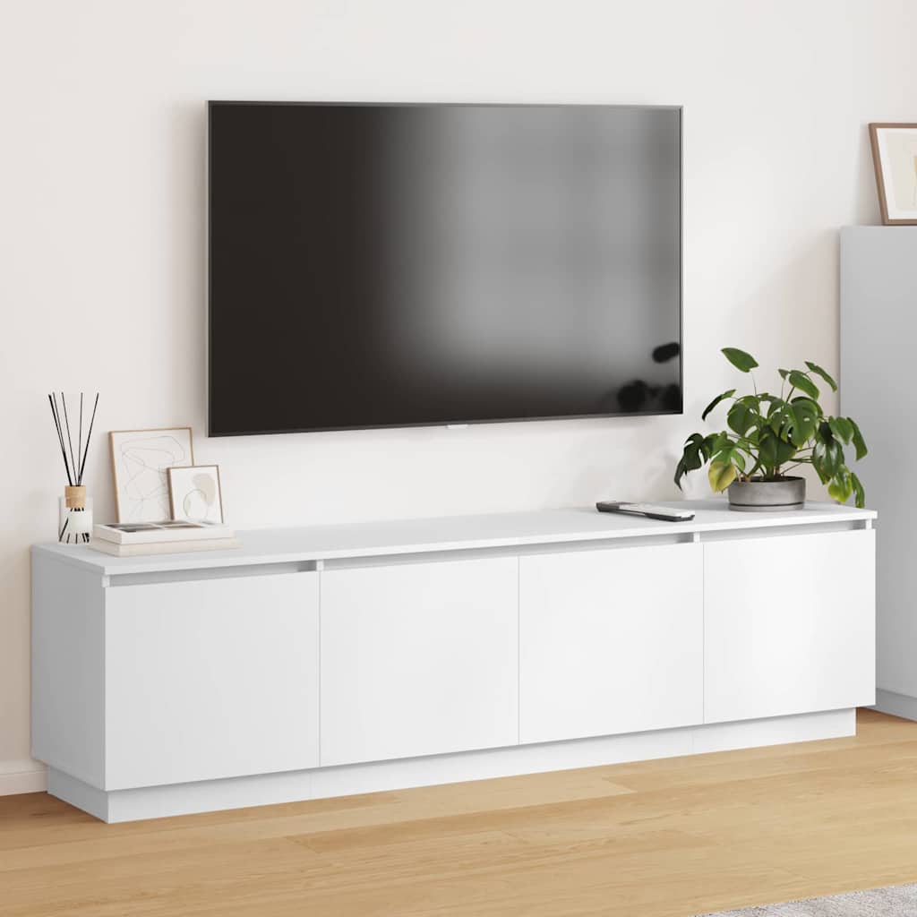 Mobile TV con LED Bianco 180 x 38 x 49 cm Legno multistrato 3376144