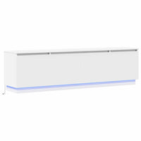 Mobile TV con LED Bianco 180 x 38 x 49 cm Legno multistrato 3376144