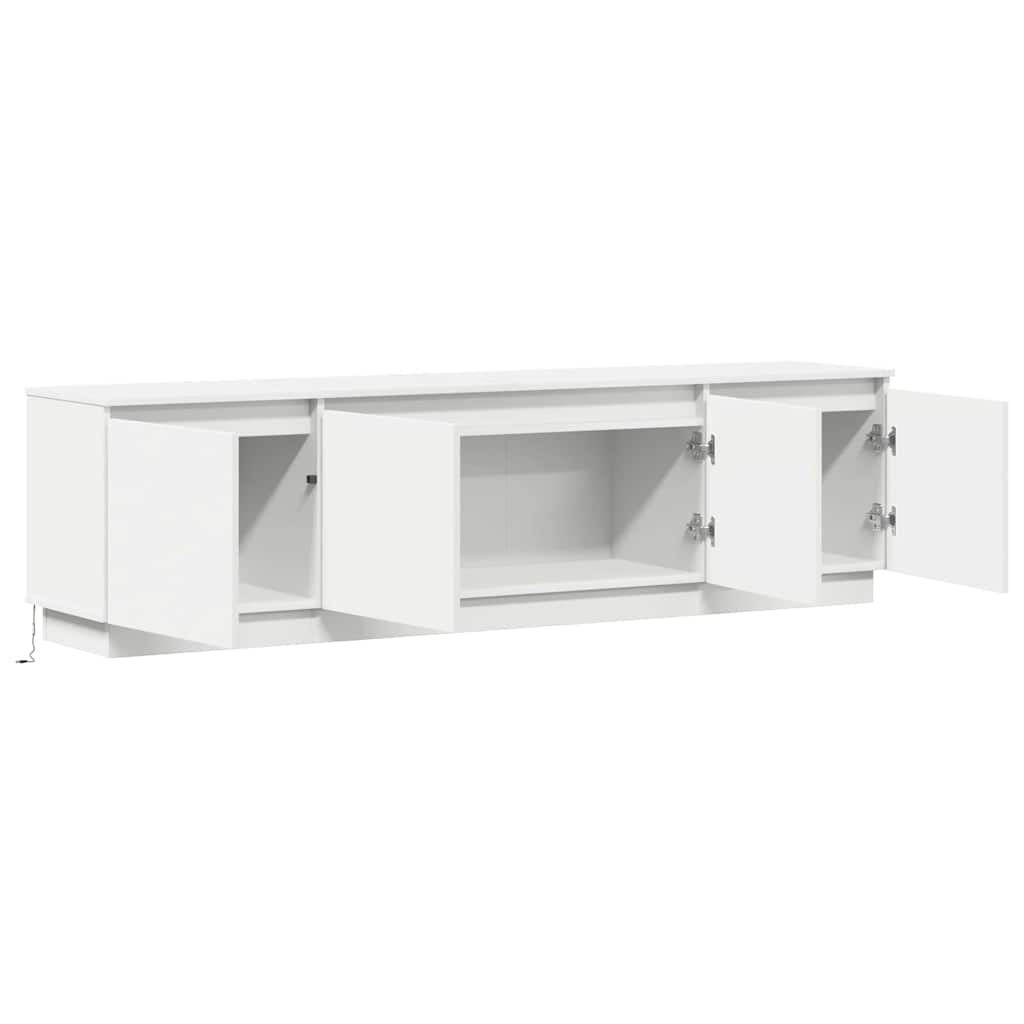 Mobile TV con LED Bianco 180 x 38 x 49 cm Legno multistrato 3376144