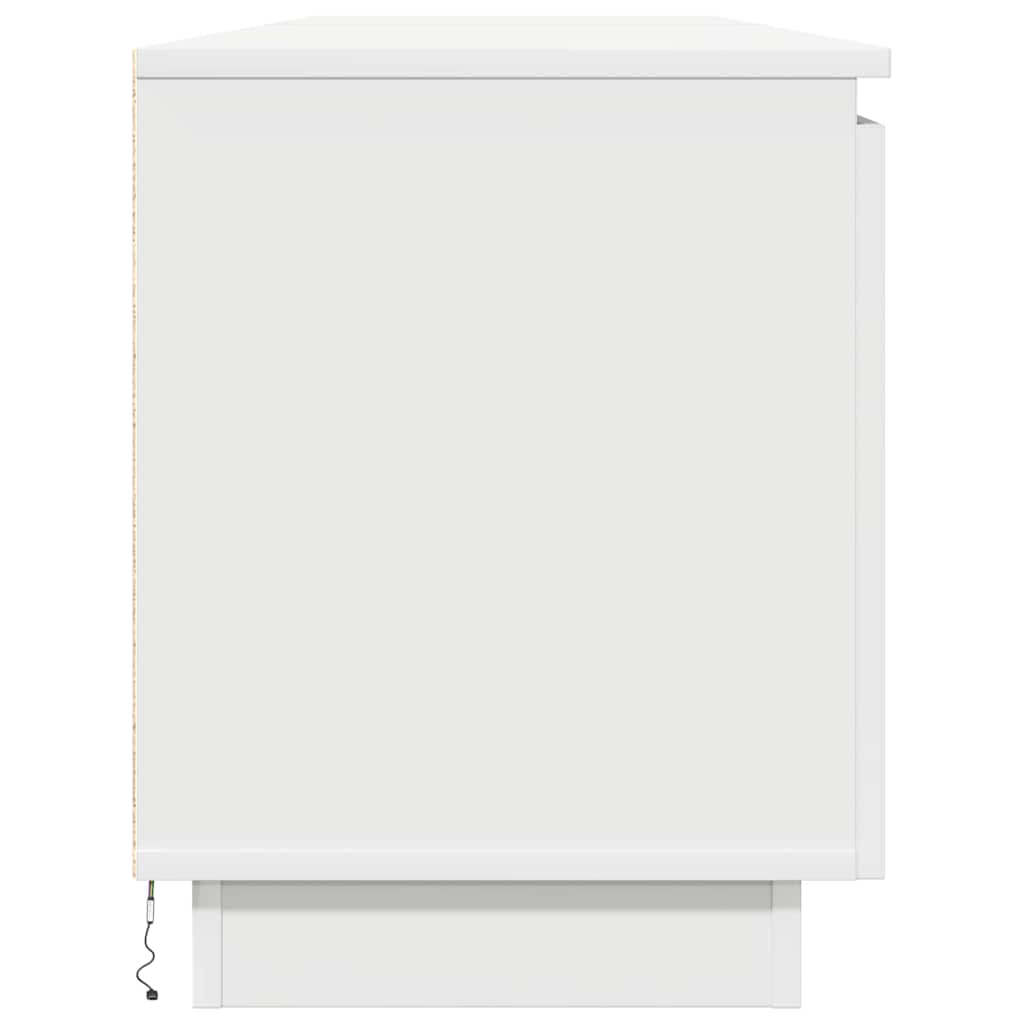 Mobile TV con LED Bianco 180 x 38 x 49 cm Legno multistrato 3376144