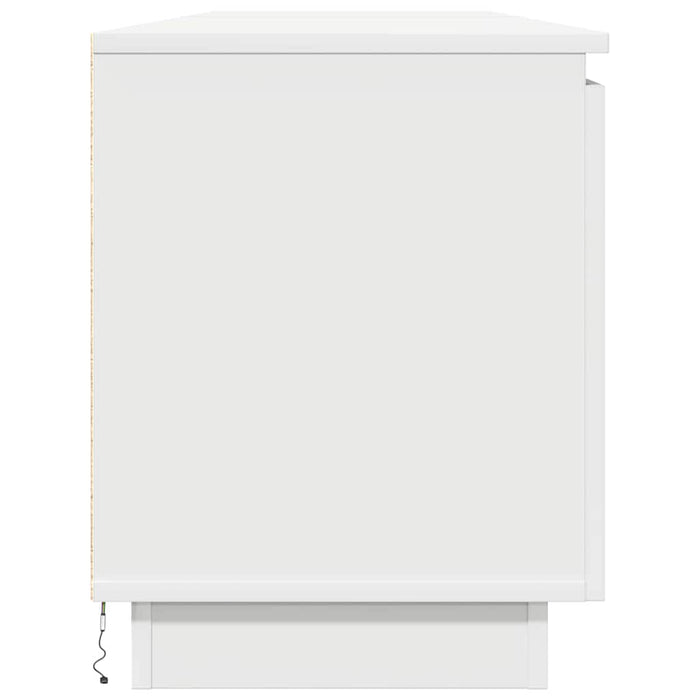 Mobile TV con LED Bianco 180 x 38 x 49 cm Legno multistrato 3376144