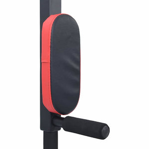 VidaXL Stazione per Trazioni e Dips Nero, Rosso 89 x 59 x 70 cm 42009160