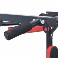 VidaXL Stazione per Trazioni e Dips Nero, Rosso 89 x 59 x 70 cm 42009160