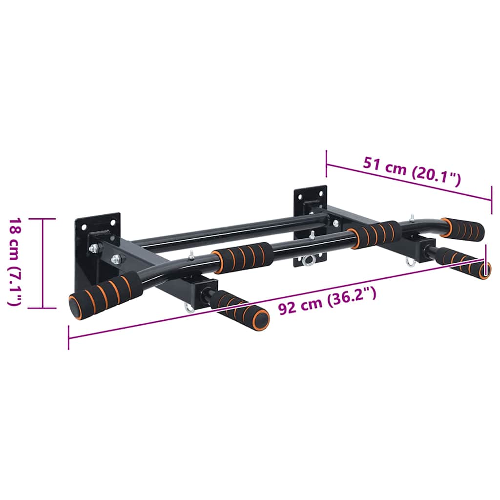 VidaXL Barra per trazioni Nero, Rosso 92 x 51 x 18 cm 42009161