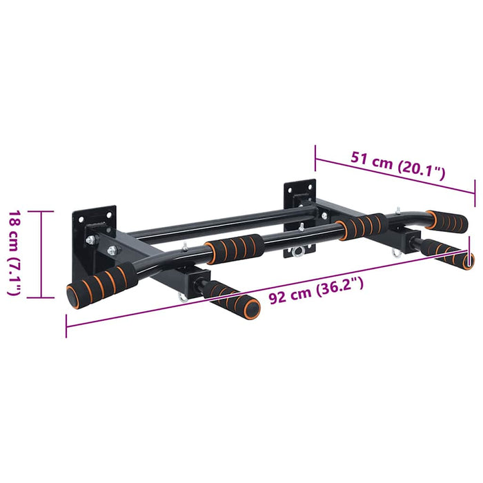 VidaXL Barra per trazioni Nero, Rosso 92 x 51 x 18 cm 42009161