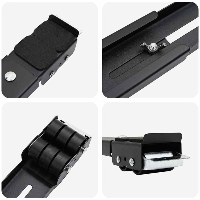 Base per lavatrice 2 pcs Nero 72 x 5 x 4.5 cm Acciaio 42009955