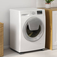 Base per lavatrice 2 pcs Nero 72 x 5 x 4.5 cm Acciaio 42009955