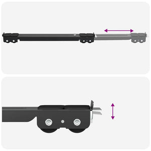 Base per lavatrice 2 pcs Nero 72 x 5 x 4.5 cm Acciaio 42009955