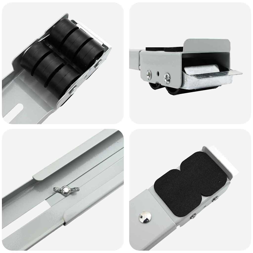 Base per lavatrice 2 pcs Argento 72 x 5 x 4.5 cm Acciaio 42009956