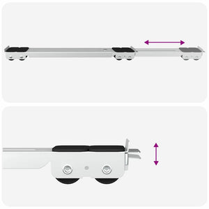 Base per lavatrice 2 pcs Argento 72 x 5 x 4.5 cm Acciaio 42009956