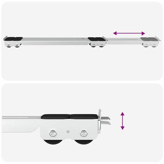 Base per lavatrice 2 pcs Argento 72 x 5 x 4.5 cm Acciaio 42009956
