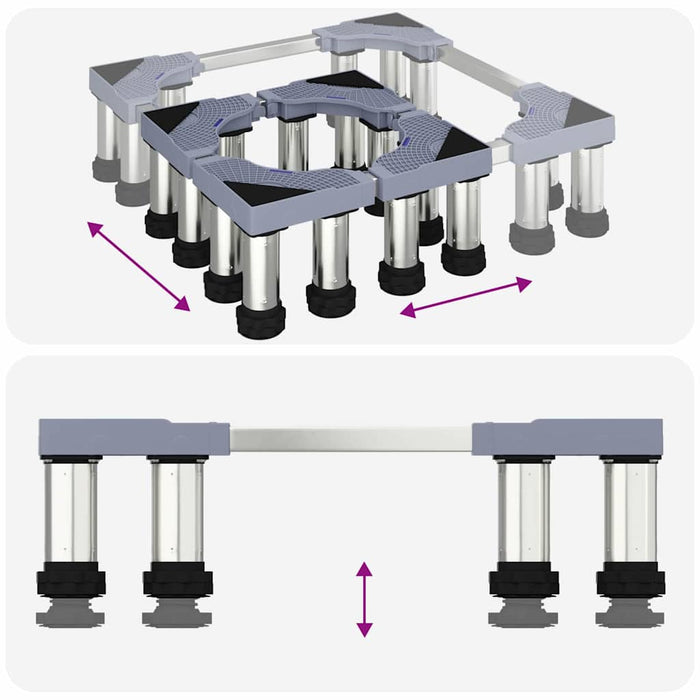 Base per lavatrice Grigio 67 x 67 x 21.5 cm Metallo 42009958