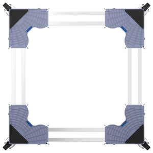 Base per lavatrice Grigio 67 x 67 x 12 cm Metallo 42009960