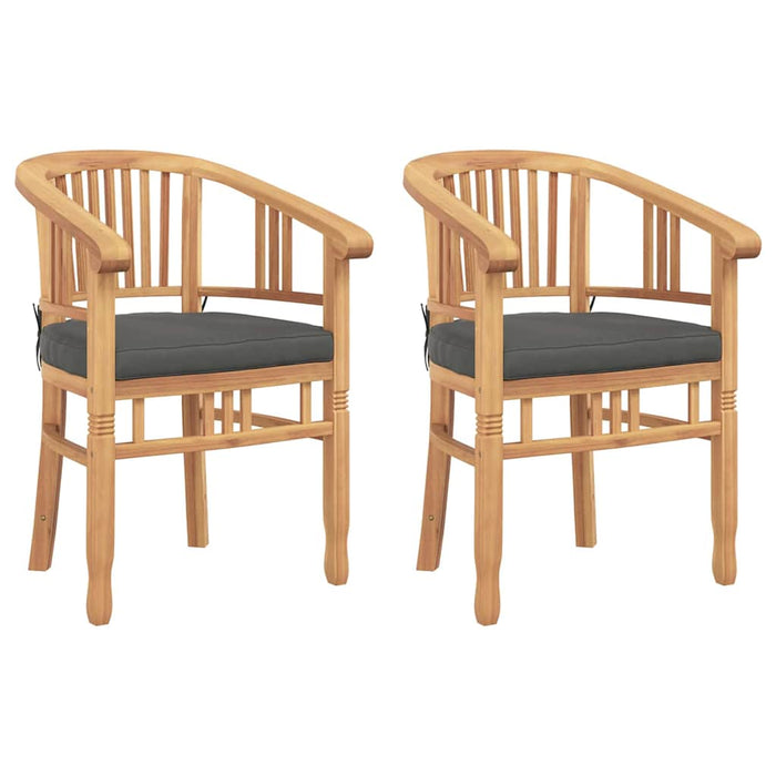 vidaXL Sedie da giardino 2 pcs Marrone 63 x 58 x 89 cm