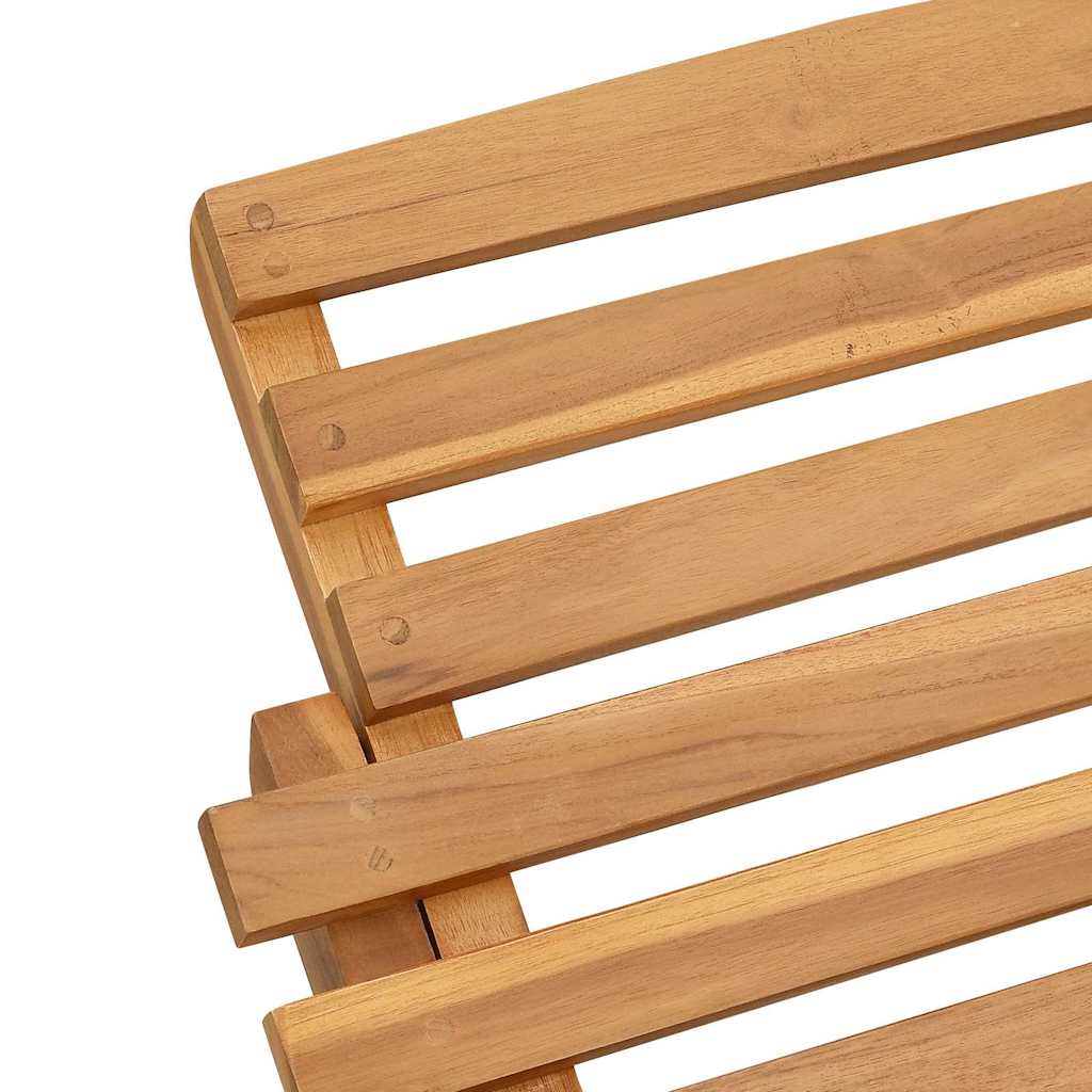 vidaXL Lettino da sole Marrone 184 x 55 x 59 cm Legno di teak solido