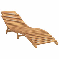 vidaXL Lettino da sole Marrone 184 x 55 x 59 cm Legno di teak solido