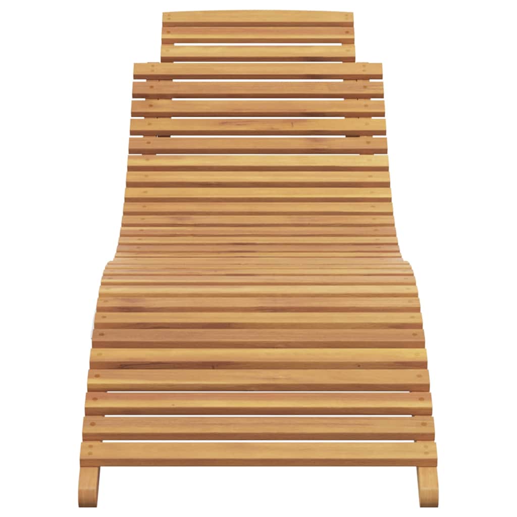 vidaXL Lettino da sole Marrone 184 x 55 x 59 cm Legno di teak solido