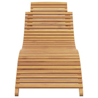 vidaXL Lettino da sole Marrone 184 x 55 x 59 cm Legno di teak solido