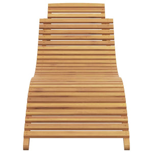 vidaXL Lettino da sole Marrone 184 x 55 x 59 cm Legno di teak solido