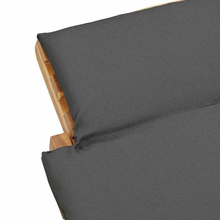 vidaXL Lettino da sole con cuscino Grigio scuro 188 x 55 x 59 cm
