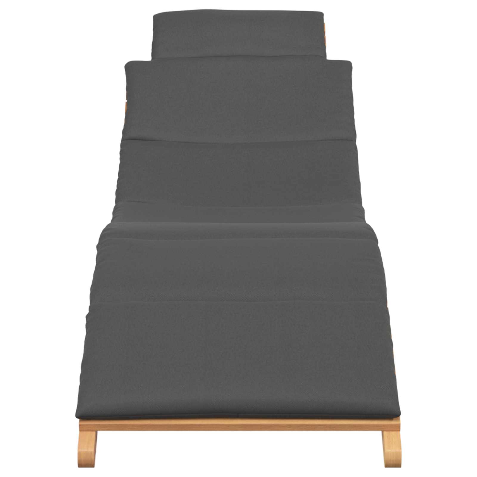 Lettino da sole con cuscino Grigio scuro 188 x 55 x 59 cm 42008390