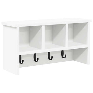 vidaXL Appendiabiti a muro Bianco 50 x 16 x 26 cm Legno multistrato