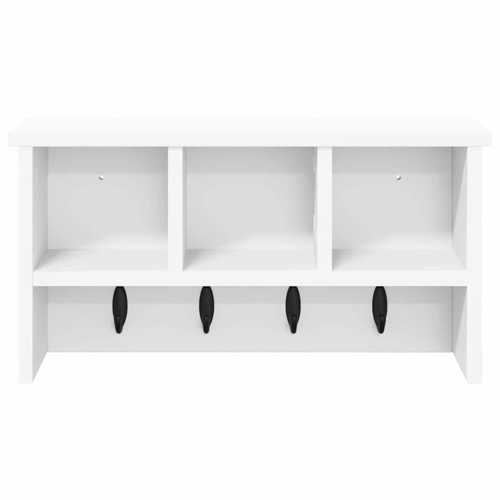 vidaXL Appendiabiti a muro Bianco 50 x 16 x 26 cm Legno multistrato