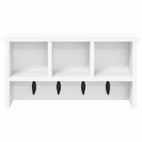 vidaXL Appendiabiti a muro Bianco 50 x 16 x 26 cm Legno multistrato