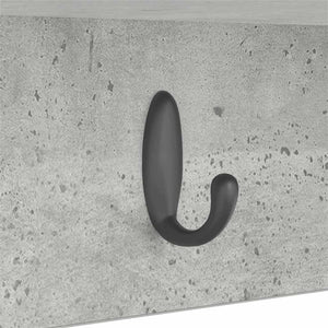 Appendiabiti a muro Grigio cemento 50 x 16 x 26 cm 874310
