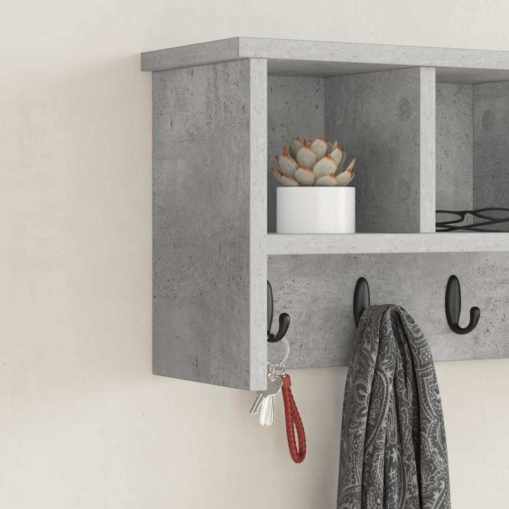 Appendiabiti a muro Grigio cemento 50 x 16 x 26 cm 874310