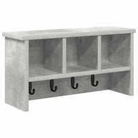 Appendiabiti a muro Grigio cemento 50 x 16 x 26 cm 874310