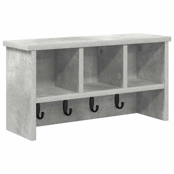 Appendiabiti a muro Grigio cemento 50 x 16 x 26 cm 874310
